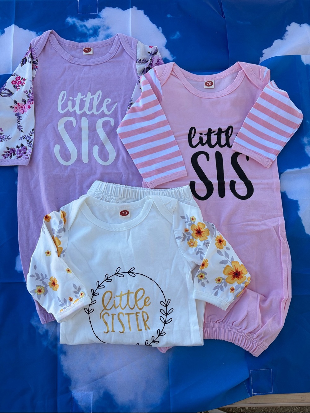 Little Sis Girls Pink & Lavender Pajama Set by Size 6/12 Months